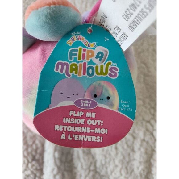 Squishmallow 5" OPAL Smiling Octopus Plush, Tie-Dye Pink/Yellow/Blue, KellyToy - Picture 6 of 16